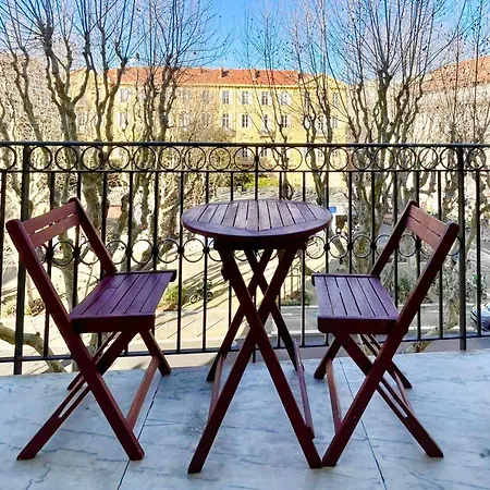 Place Grimaldi, Close To And Restaurants, With Balcony *